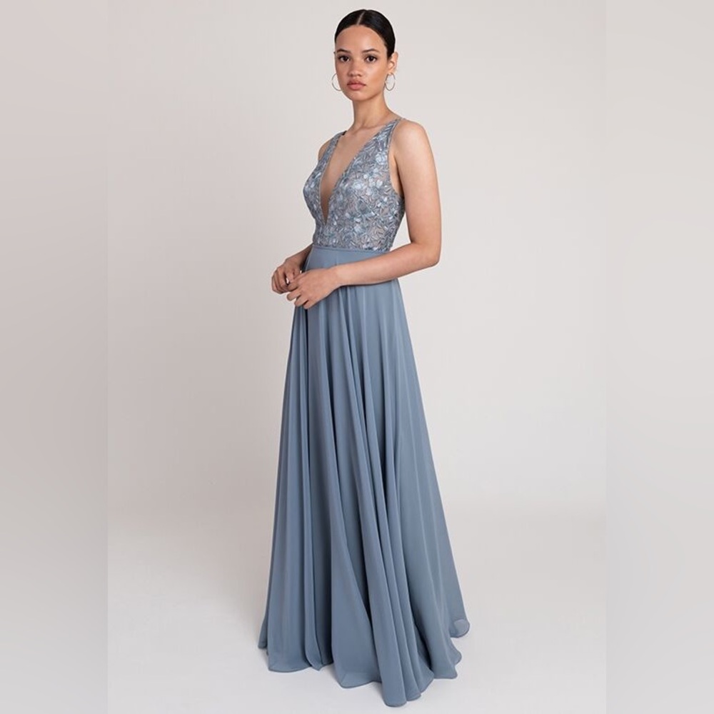 Jenny Yoo Blue Maxi Dress